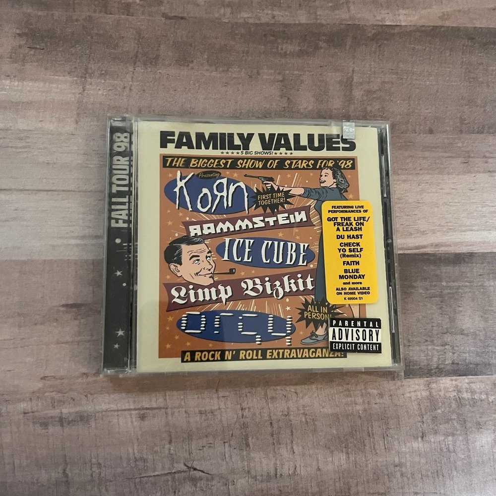 Family Values Tour '98 CD Korn Limp Bizkit Rammstein Ice Cube Incubus Orgy